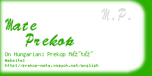 mate prekop business card